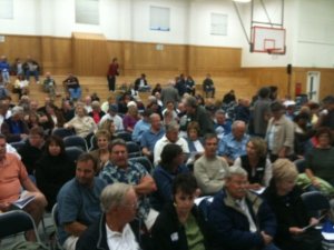 Audience in the Two Gates Meeting at the Discovery Bay Elementary School