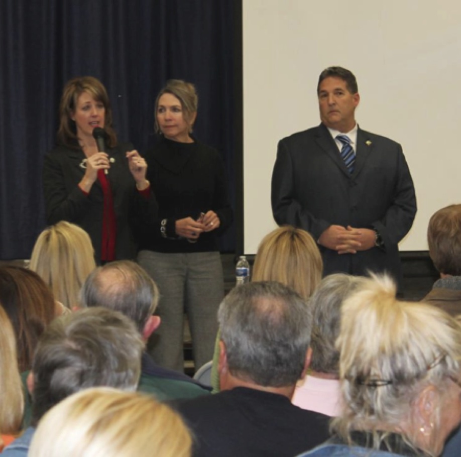 Town Hall Speakers - Mary Piepho, Jan McCleery, Jim Frazier.